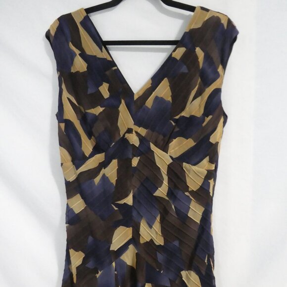 JONES NEW YORK | size 12 | Gorgeous Colorful Sleeveless Silk V-Neck Dress | NWOT - Picture 11 of 15